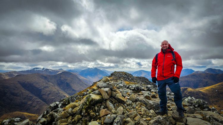 Photo of me at the summit of Stob Dubh